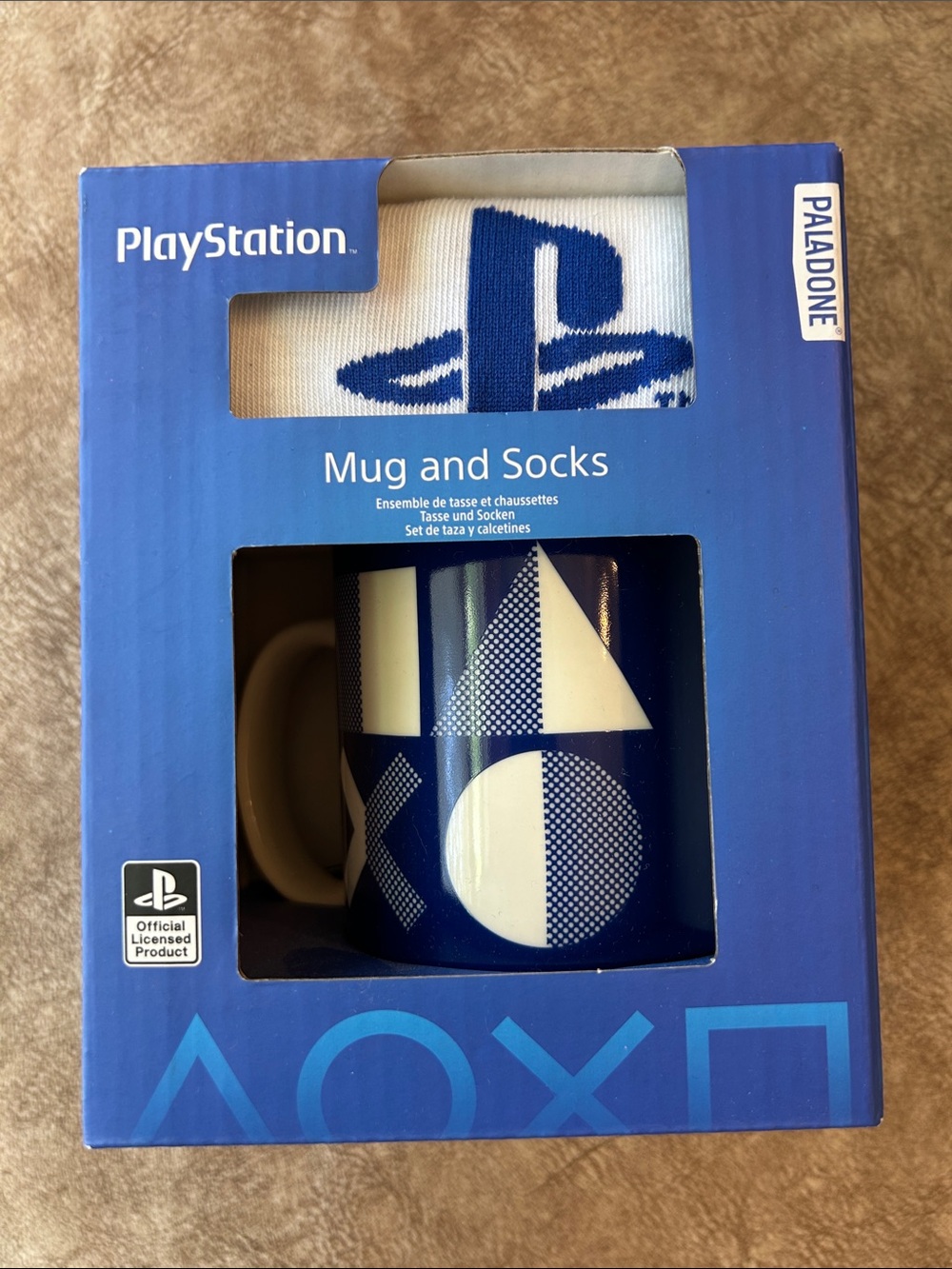 Sony PlayStation Blue and White Mug & Socks Gift Set😃